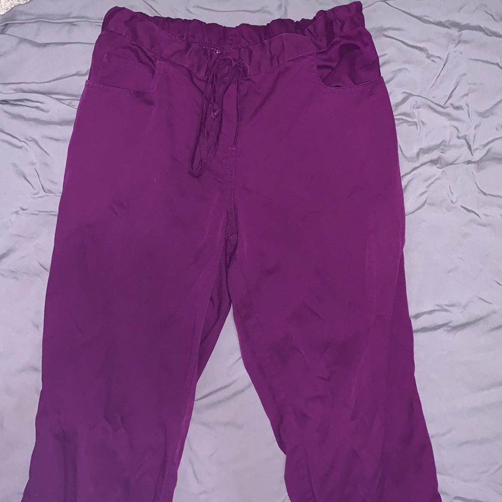 Small purple greys anatomy scrub pants